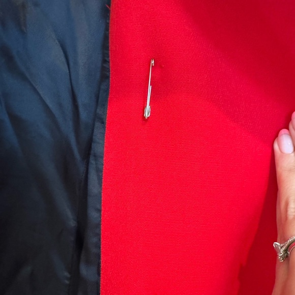 K1. Zara Red Double Breasted Button Tailored Coat Jacket Size XS - Picture 9 of 10